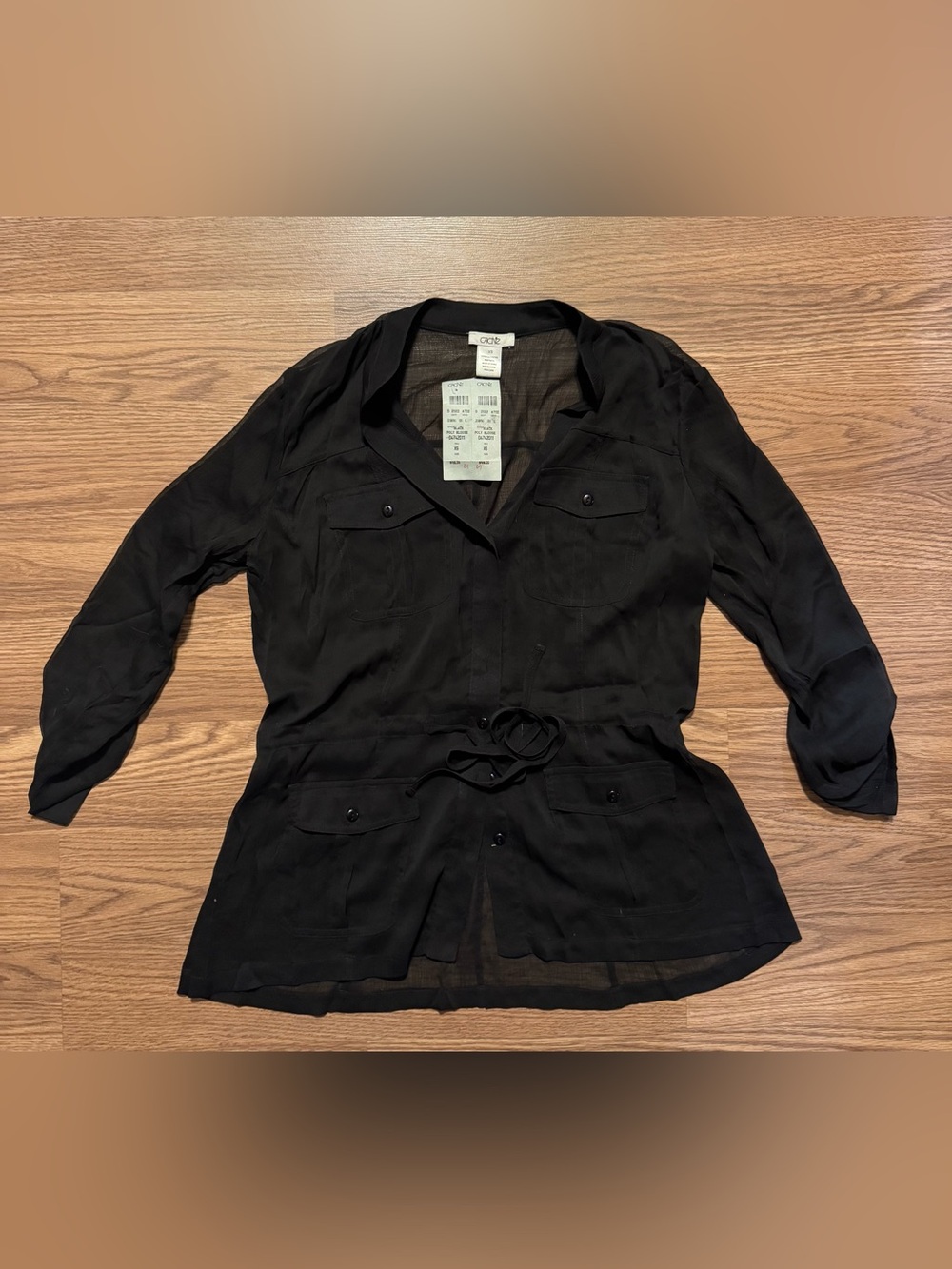 Vintage Cache Sheer Tie Top
